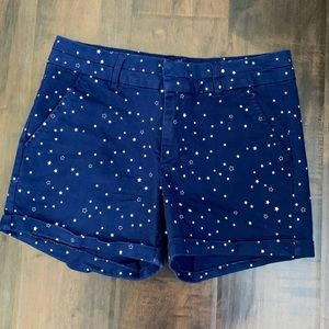 Francesca’s Blue Rain Stars Shorts Medium